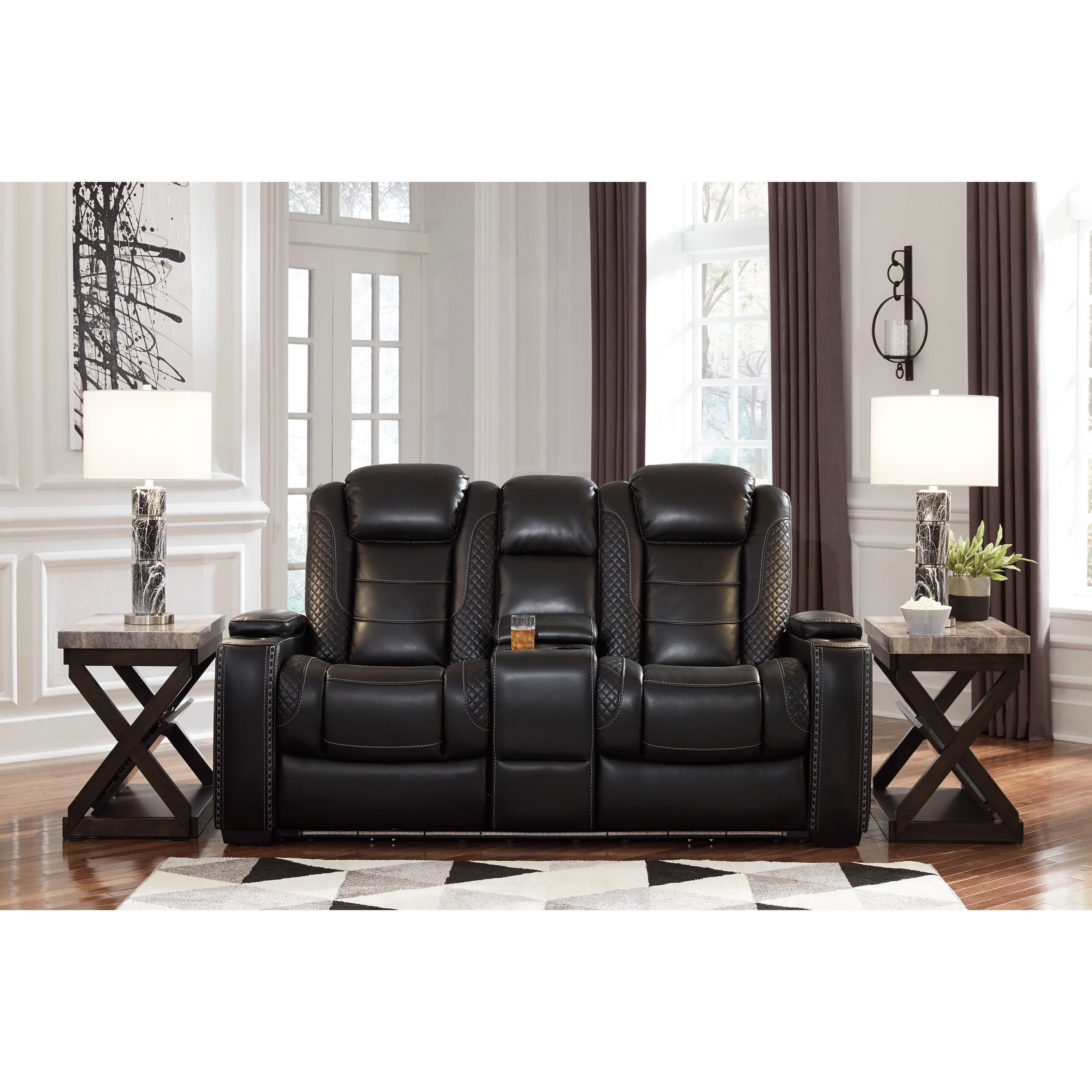 Signature Design by Ashley Party Time Power Reclining Loveseat w